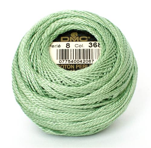 DMC 116 Perle garen No 8 368 groen