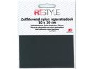Restyle zelfklevend nylon reparatiedoek kleur 002 Grijs 10 x 20 cm