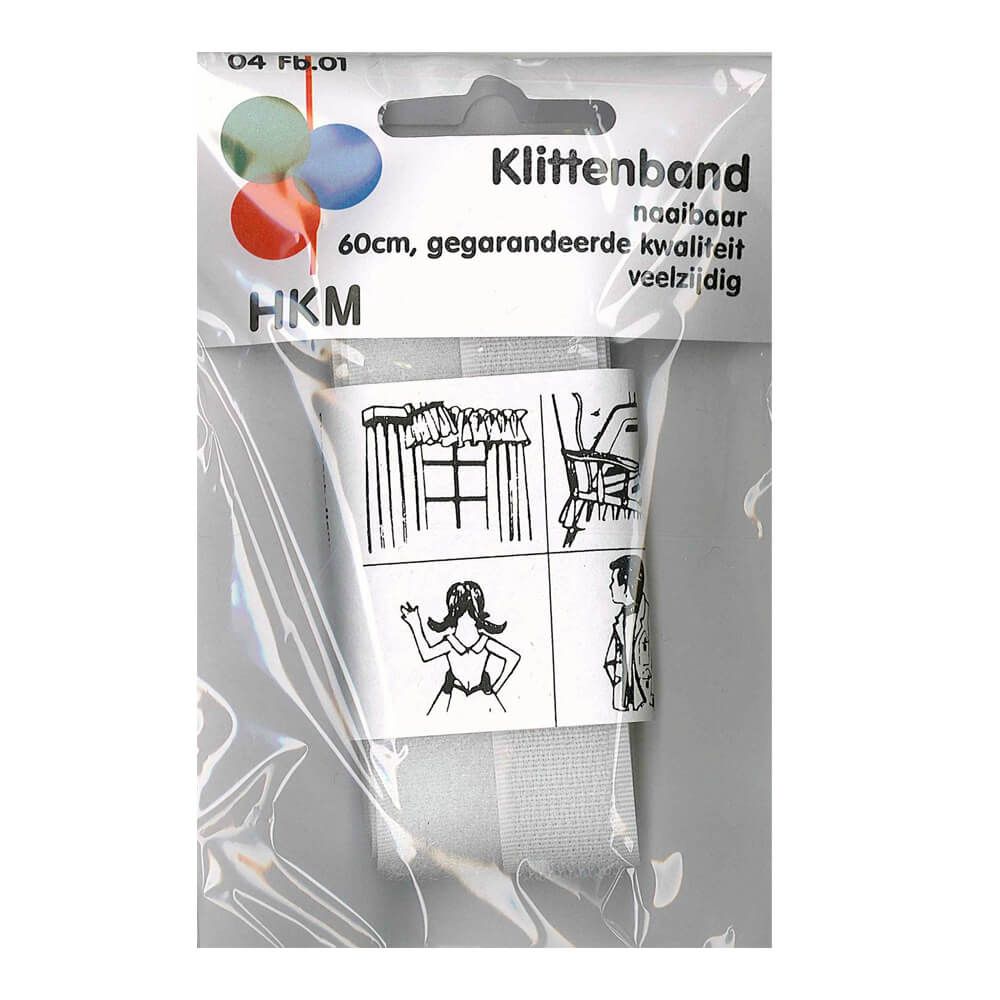 Hkm Klittenband naaibaar 60 cm wit 2 delen