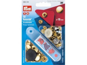 Prym BB 10 drukknopen anorak 15 mm messing 390 314