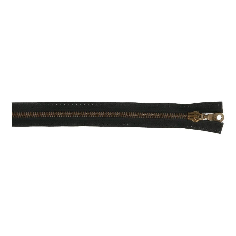 Rits Opti A M60 niet deelbaar antiek metaal 18 cm kleur zwart 0000..