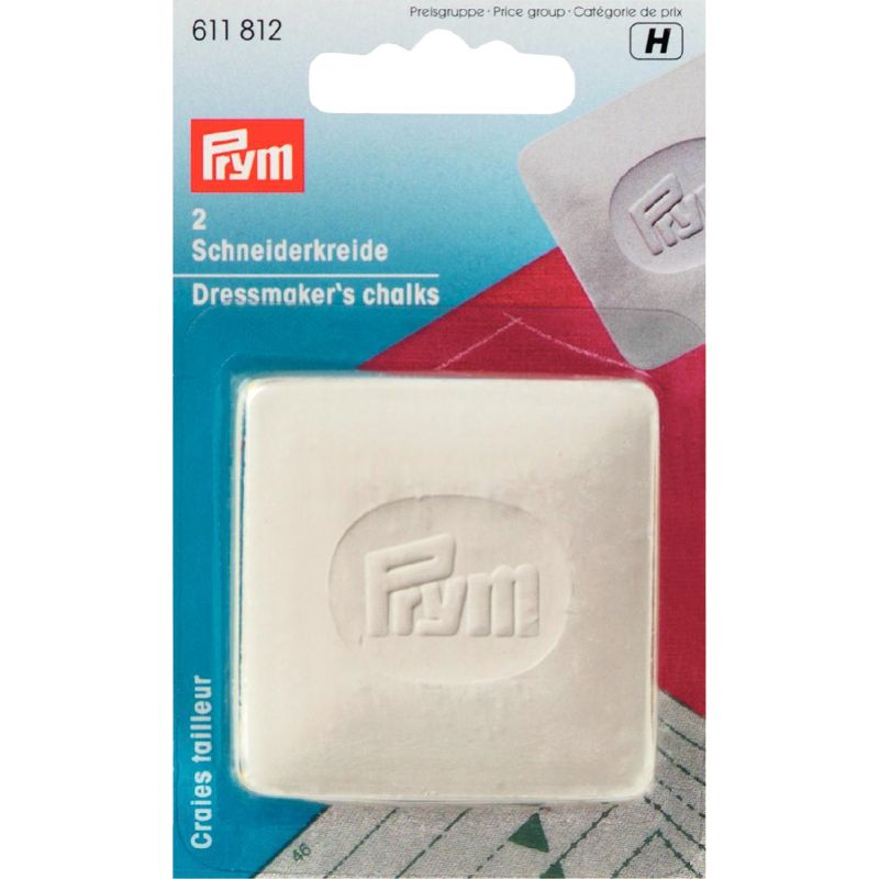 Prym 2 afteken krijt stukken wit 611 812