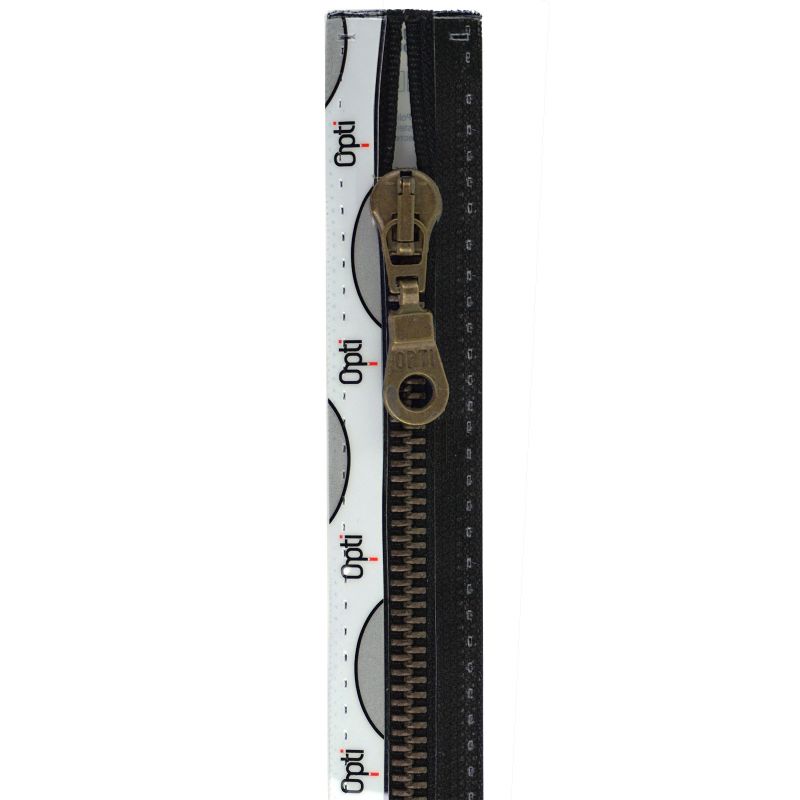Rits Opti D M60 deelbaar metaal antiek 60 cm kleur 0000..
