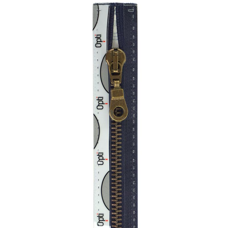 Rits Opti D M60 deelbaar metaal antiek 60 cm kleur 210