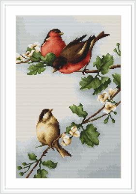 Broderie borduurpakket birds 20x30.5 cm LS-B216