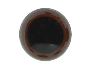 veiligheidsogen 8 mm zakje met 10 stuks (5 paar) zwarte pupil bruine rand