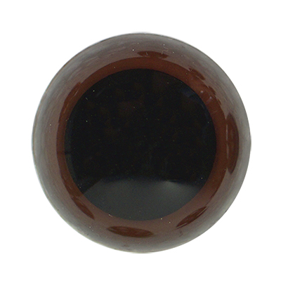 veiligheidsogen 8 mm zakje met 10 stuks (5 paar) zwarte pupil bruine rand
