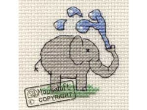Mouseloft borduurpakketje 5 x5cm Playful Elephant