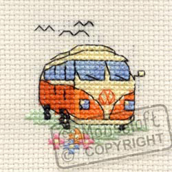 Mouseloft borduurpakketje 5 x5 cm Camper Van