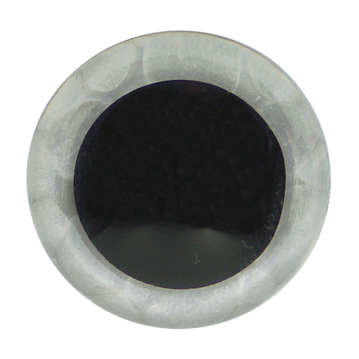 Dierenogen transparant met zwarte iris 15 mm 5 paar (10 stuks)