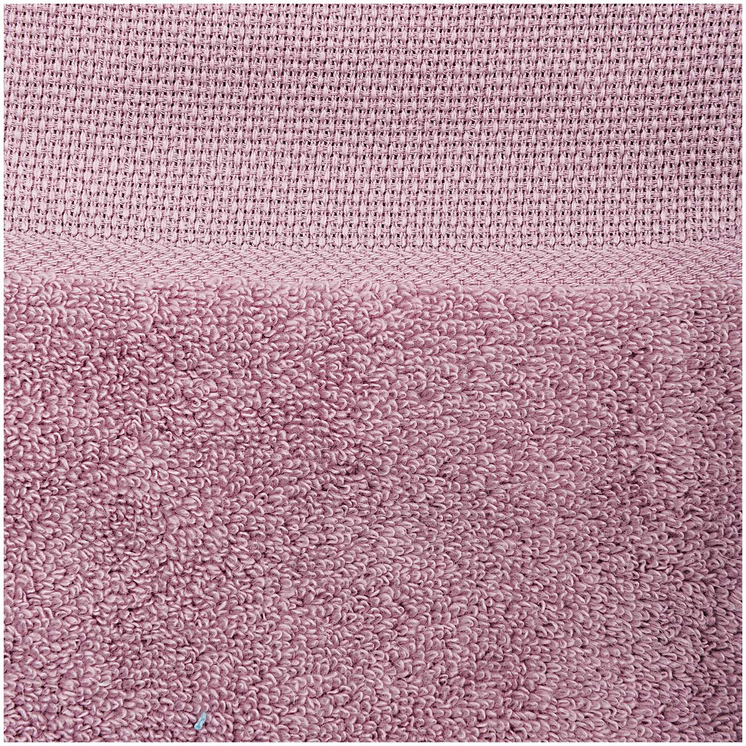 Handdoek met borduurrand 50x100 cm oud rose