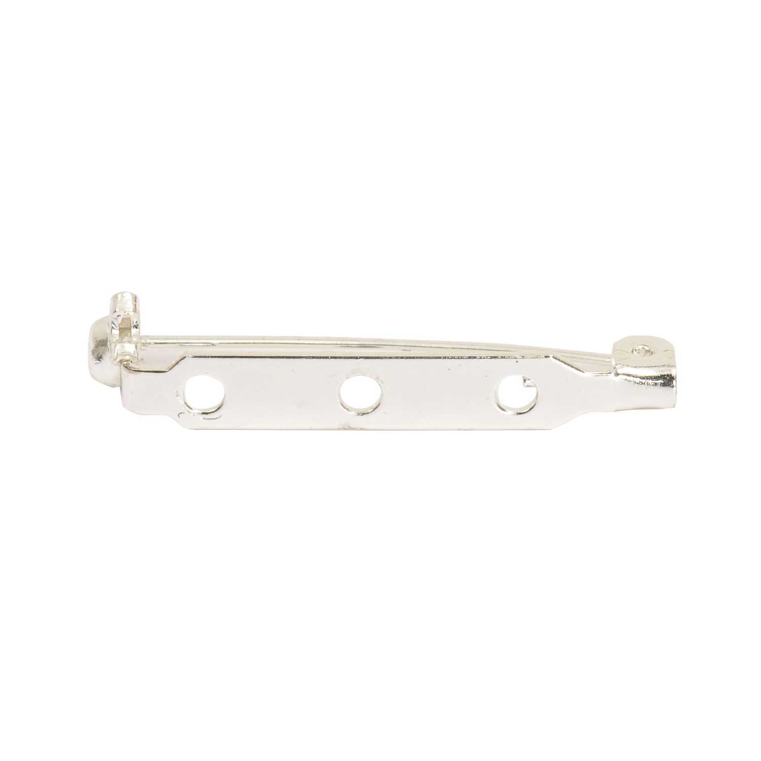 Broche speld om om te haken 33 mm kleur zilver 2 stuks
