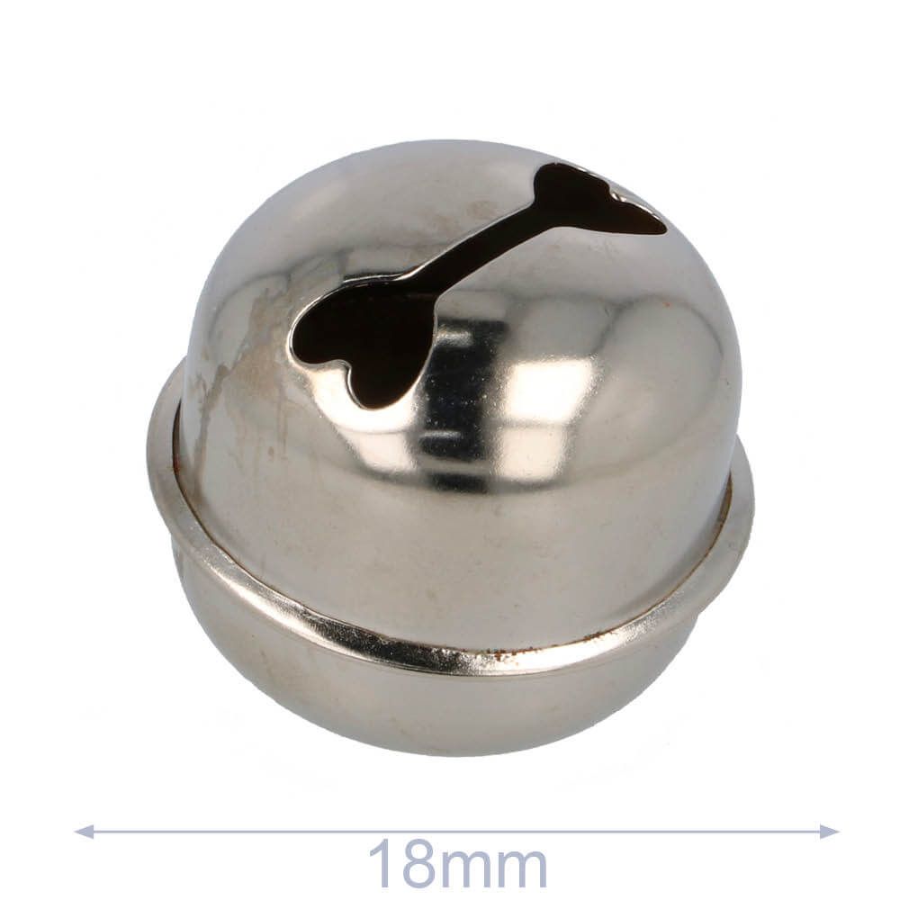 Belletjes 18 mm breed 15 mm hoog nikkel