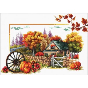 Voorbedrukt borduurpakket Autumn Farm - Needleart World