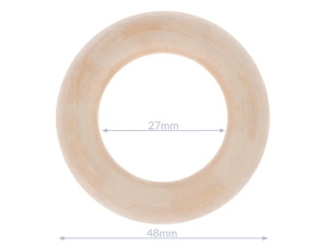 Houten ring naturel buitenmaat 48 mm 95740