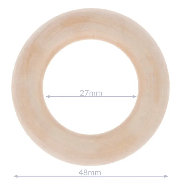 95740-1 Houten ring naturel buitenmaat 48 mm 95740