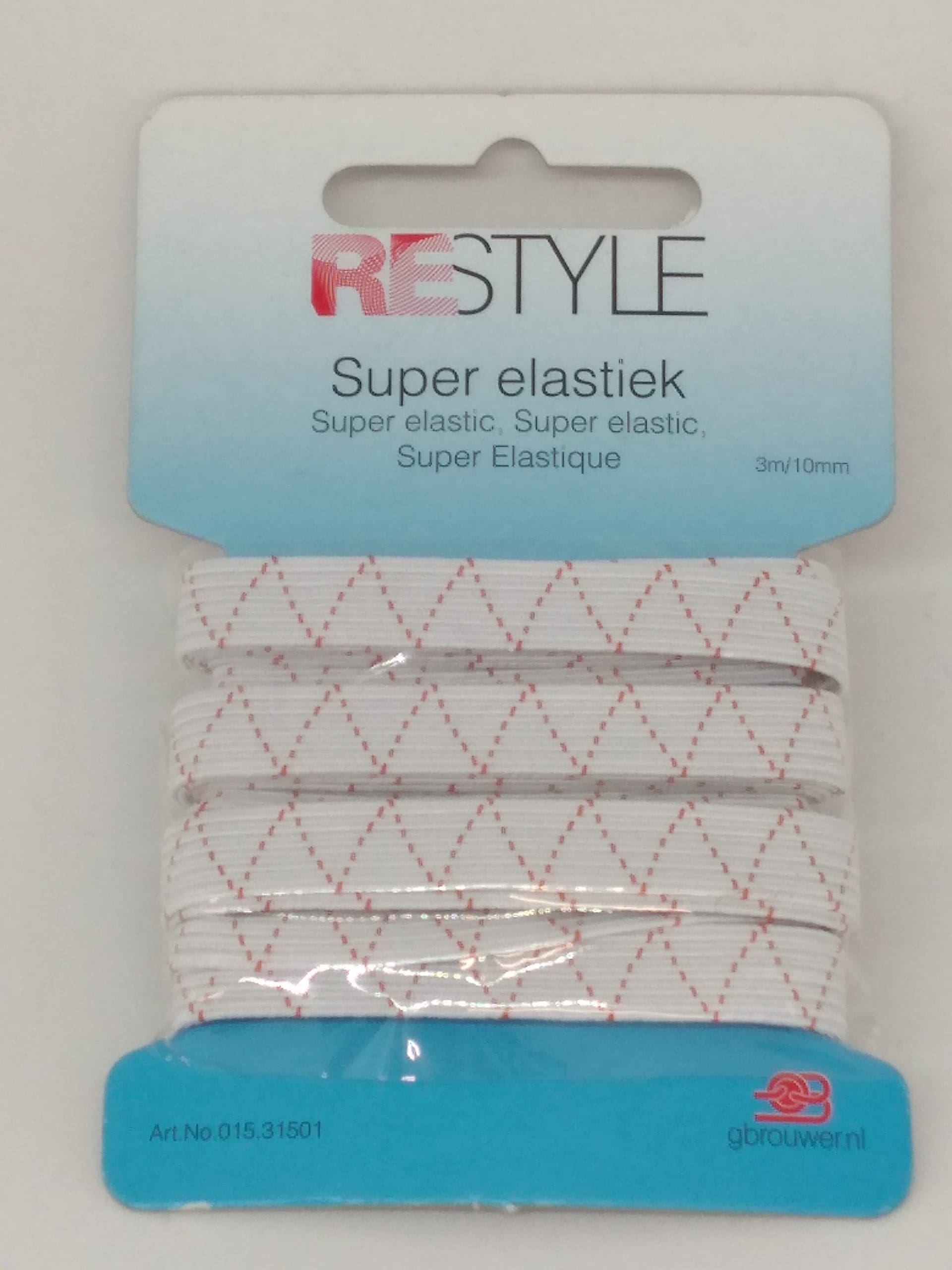 Restyle Super Elastiek 10 mm 3 meter wit