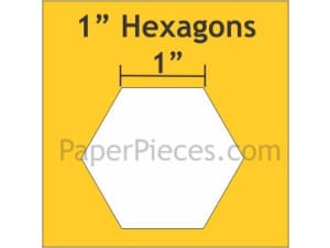Paper Pieces 1 inch Hexagon 100 stuks