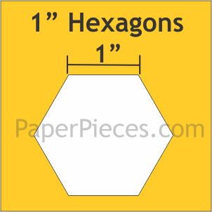 Paper Pieces 1 inch Hexagon 100 stuks