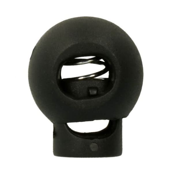 Koordstopper bol groot (bol 19 mm) kleur zwart
