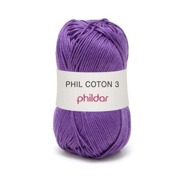 Phildar Coton 3 kleur 1445 Violet/paars