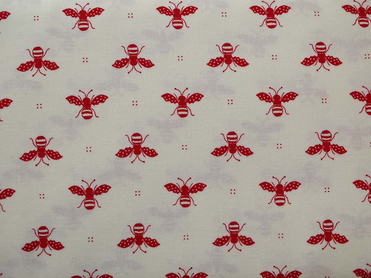 Quiltstof op rol Moda My Redwork Garden 2961-13 110 cm breed