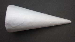 piepschuim kegel diameter bodem 90 mm hoogte 210 mm