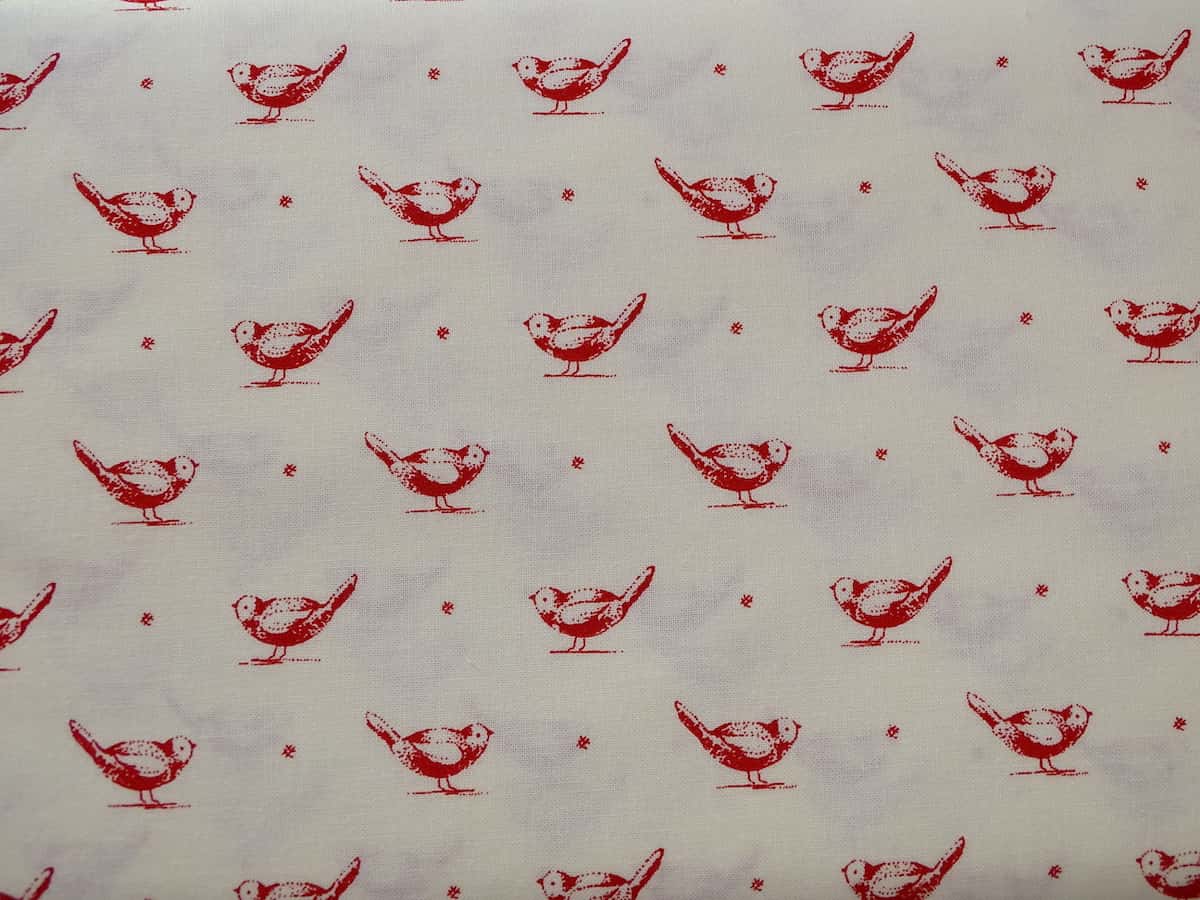 Quiltstof 50x55 cm Moda My Redwork Garden 2950-13