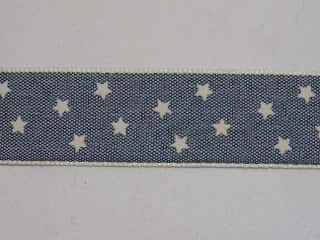 Vivant lint blauw met ster 25 mm  018.7540.25