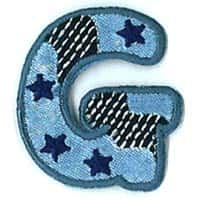 Applicatie letter G (serie kleur 210 donker-lichtblauw/grijs/wit)