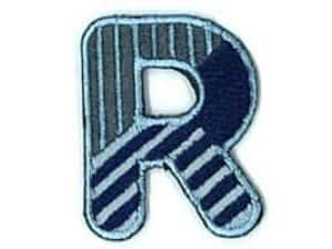 Applicatie letter R (serie kleur 210 donker-lichtblauw/grijs/wit)