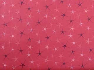 Quiltstof op rol P&B Snowmen rood met sterren