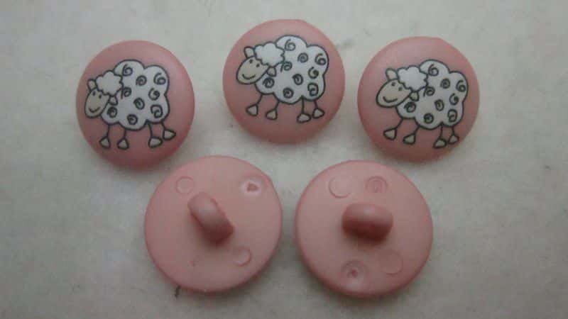 knoop schaap 15 mm roze 007.84936