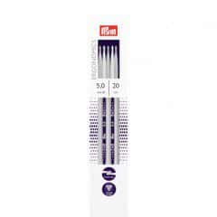 Prym Ergonomics 5 kousenbreinaalden 5,0 mm dik 20 cm lang