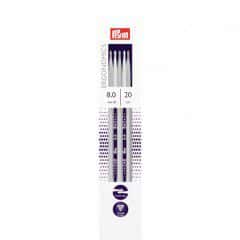 Prym Ergonomics 5 kousenbreinaalden 8 mm dik 20 cm lang