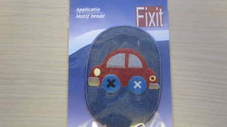 12345100 vervaco fixit knielap jeans auto
