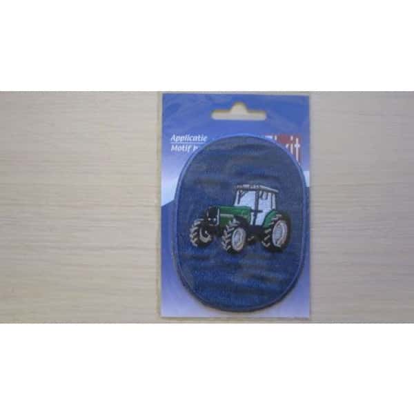 12345102 vervaco fixit knielap jeans tractor groen