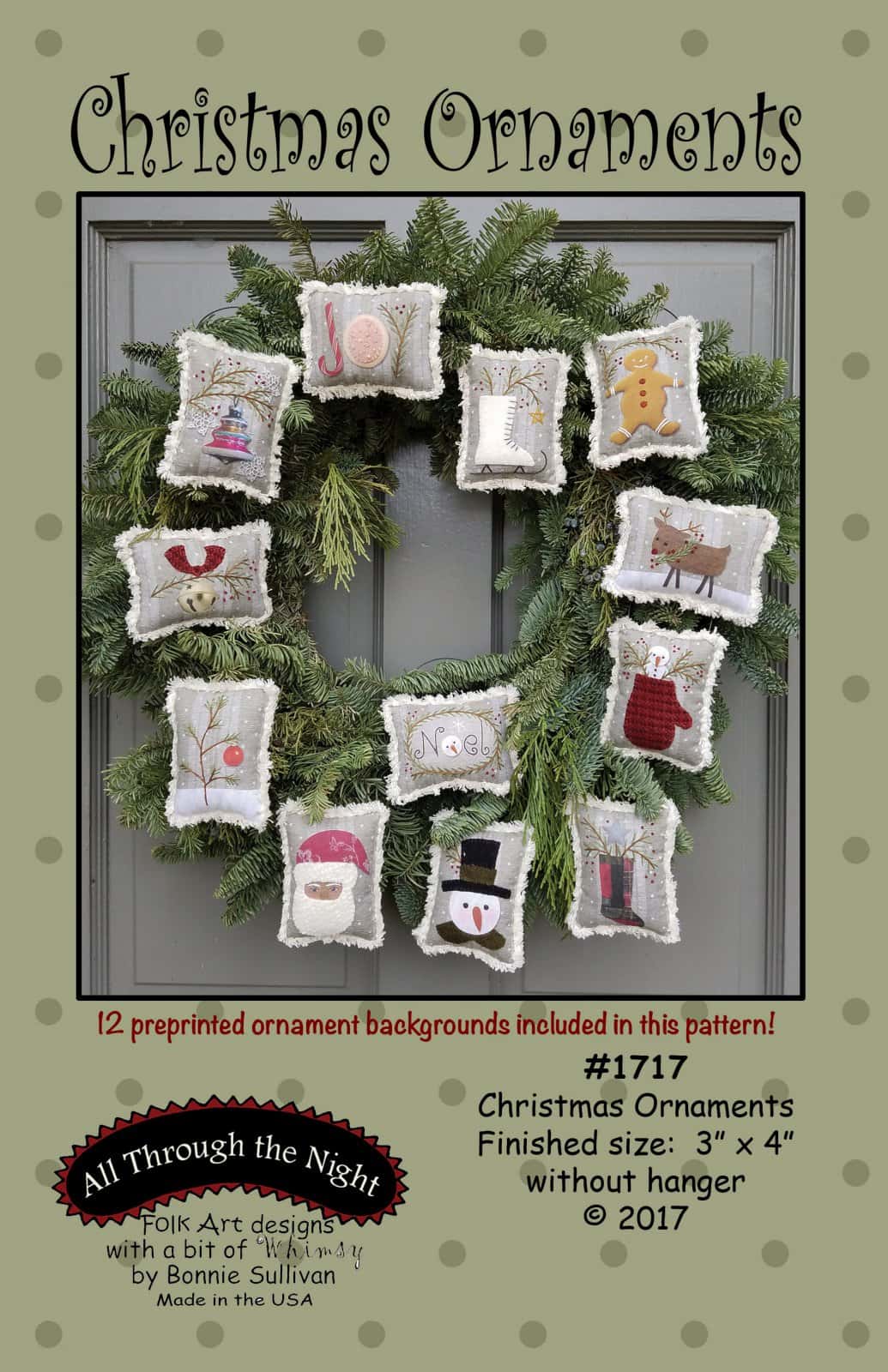 Quiltlapjes Christmas Ornaments  #1717