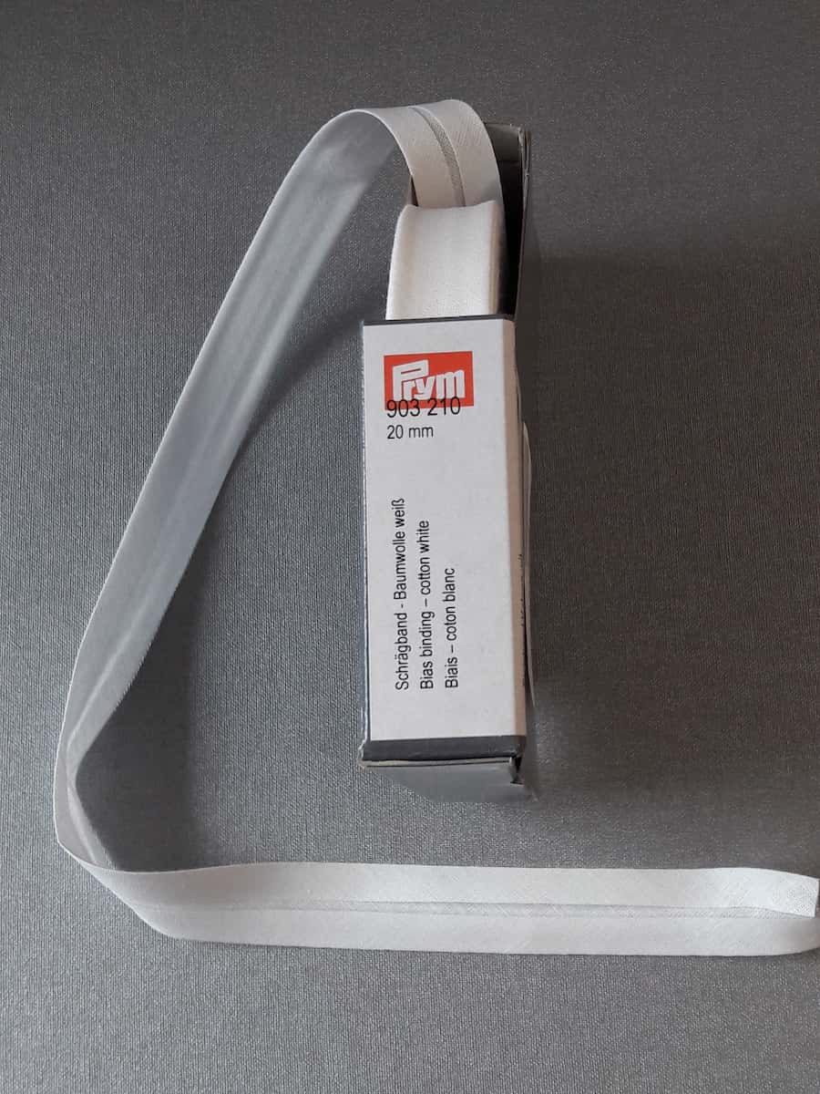 bias band katoen 20 mm wit