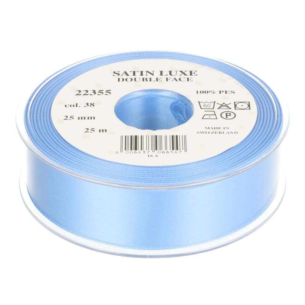 Satijn lint luxe 22355 kl 38 25 mm blauw