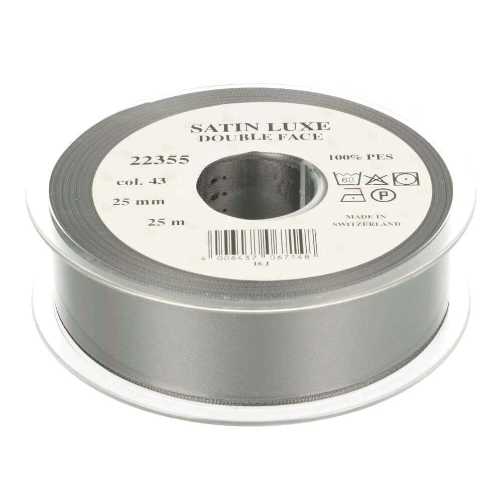 Satijn lint luxe 22355 kl 43 25 mm Grijs