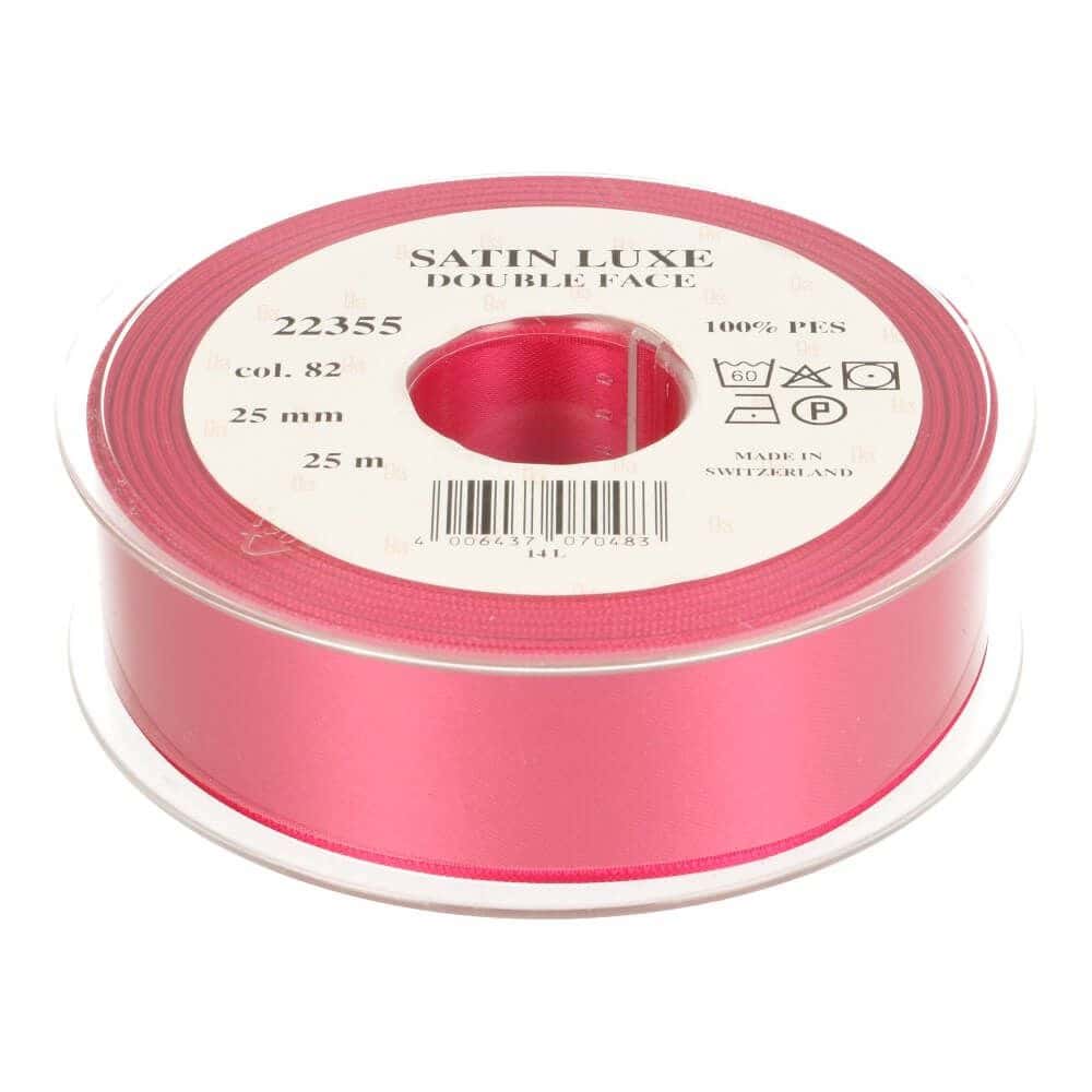 Satijn lint luxe 22355 kl 82 25 mm Roze