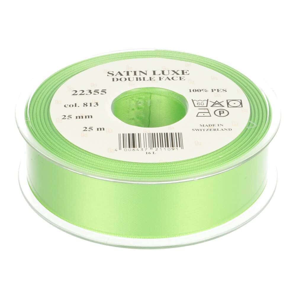 Satijn lint luxe 22355 kl 813 25 mm groen