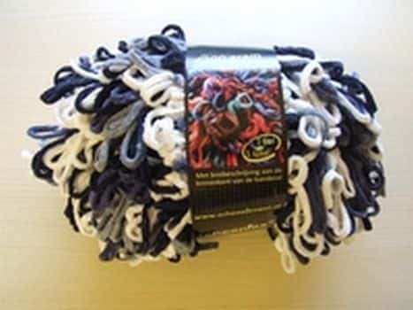 Scheepjes Loopy kleur 7 zwart blauw grijs wit