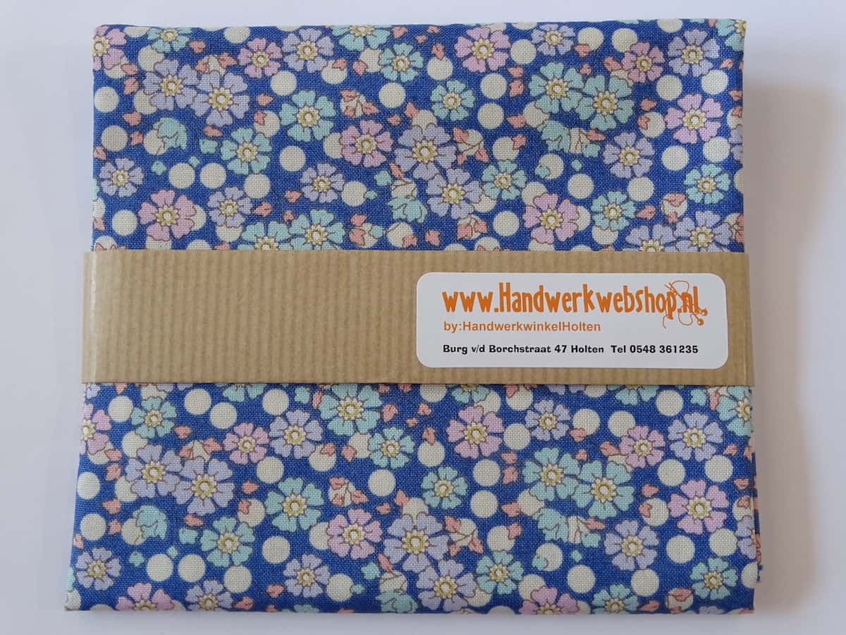 Tilda quiltstof 50x55 cm Windflower Blueberry