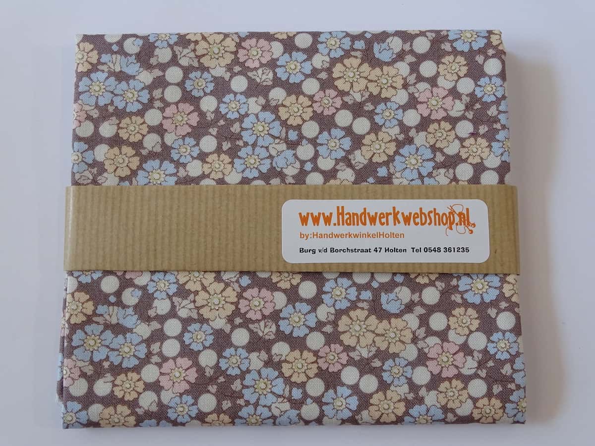 Tilda quiltstof 50x55 cm Windflower Nutmeg