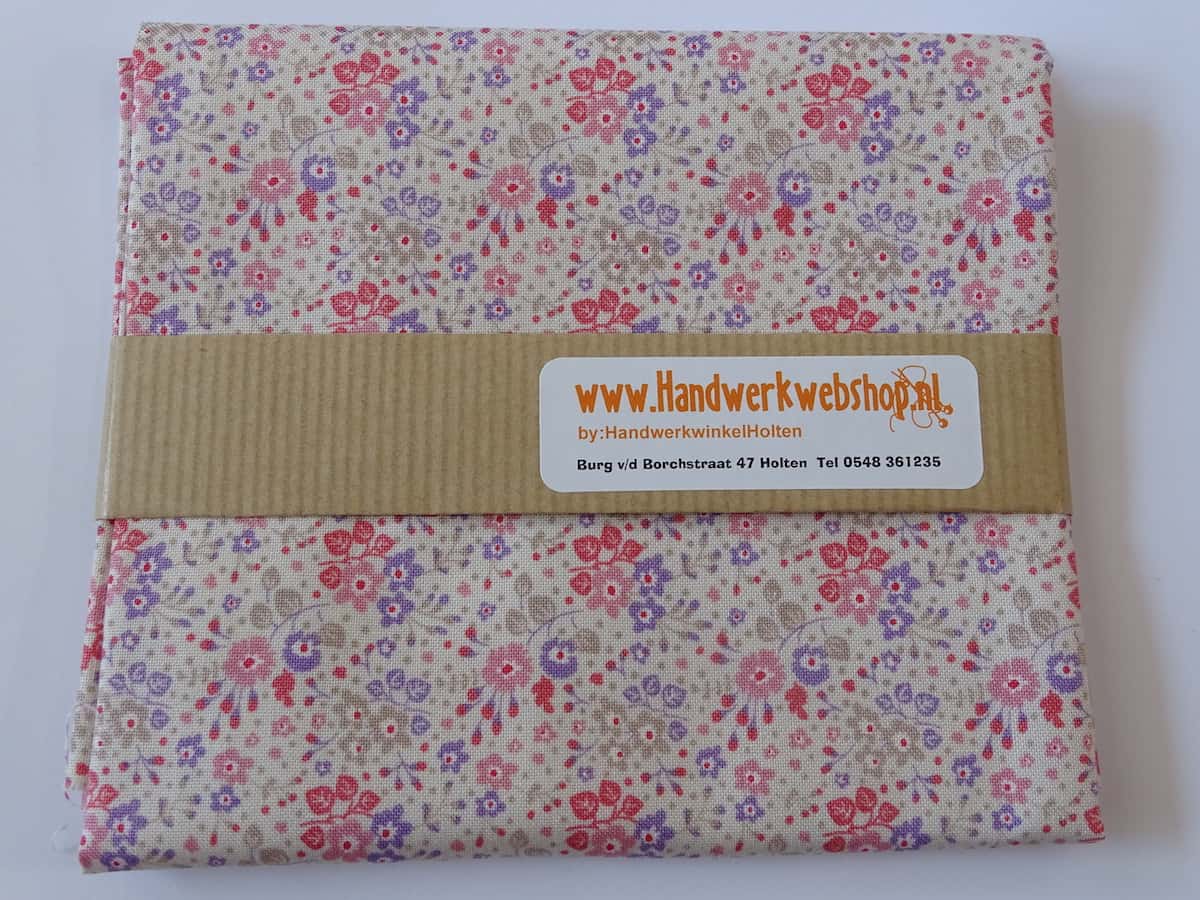 Tilda quiltstof 50x55 cm Flower Confetti Sand