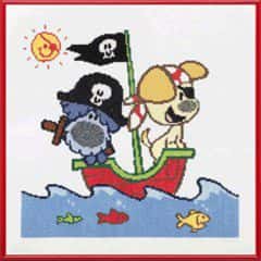 Pako borduurpakket Woezel & Pip als piraten 271.001