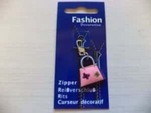 Fashion decoration rits zipper tasje licht rose