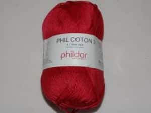 Phildar Phil Coton 3 kleur 2144 Framboise